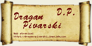 Dragan Pivarski vizit kartica